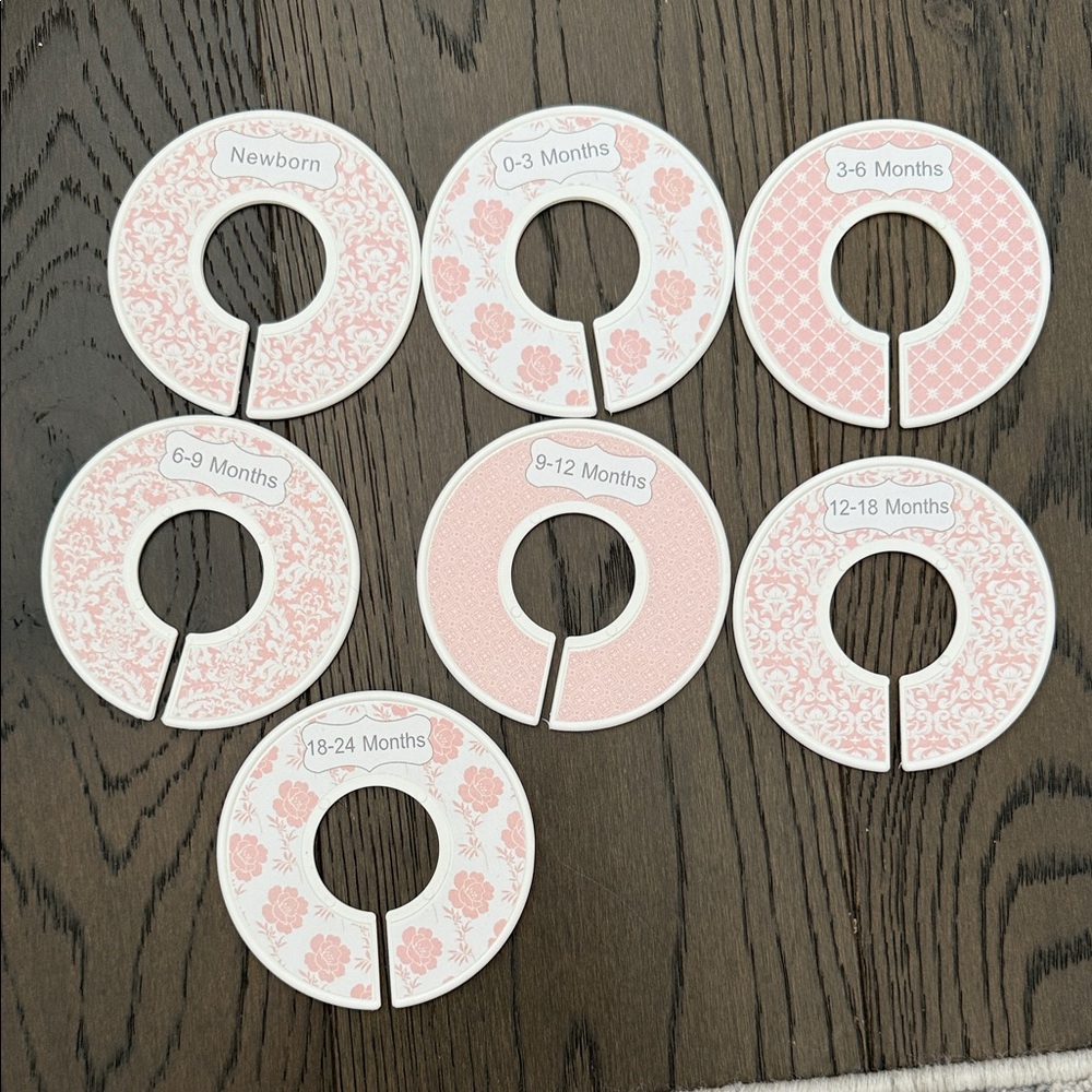 Floral Baby Closet Dividers - Pink